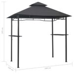 Belvédère de barbecue 240x150x255 cm Anthracite Acier – Image 5