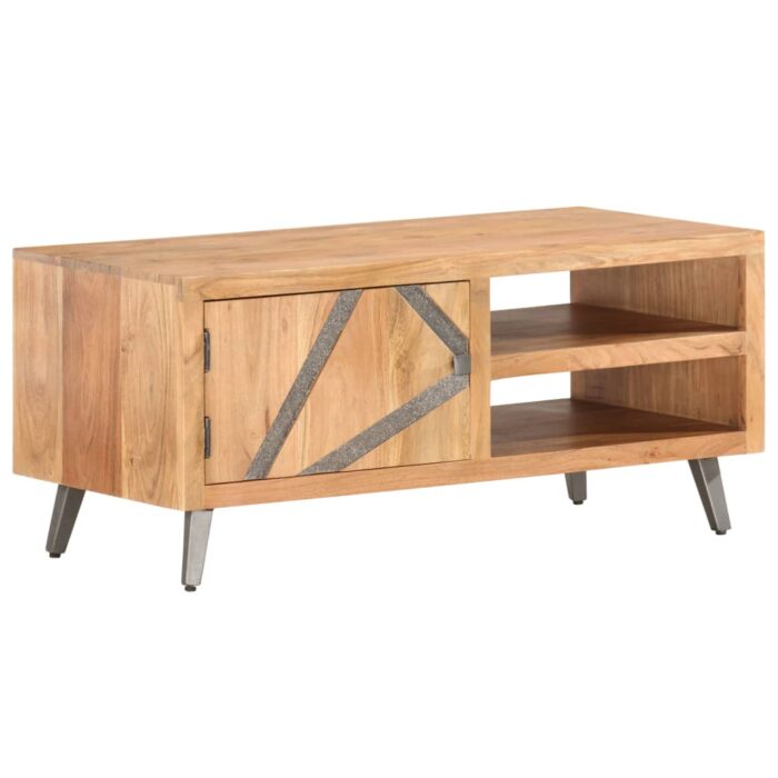 Table basse 90x45x40 cm Bois d'acacia massif – Image 8