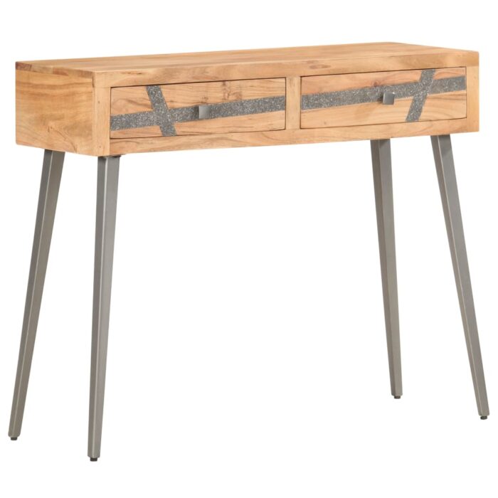 Table console 90 x 30 x 75 cm Bois d'acacia massif – Image 10