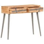 Table console 90 x 30 x 75 cm Bois d'acacia massif – Image 2