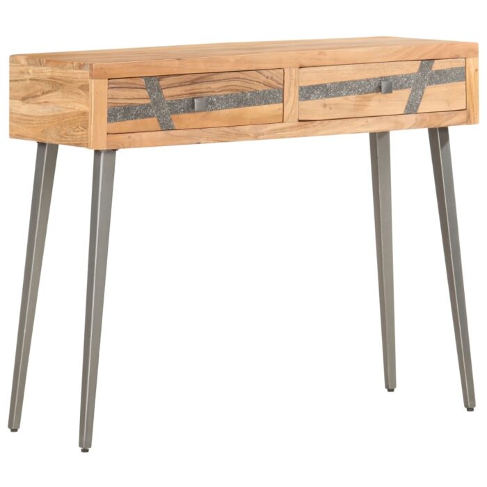 Table console 90 x 30 x 75 cm Bois d'acacia massif – Image 7