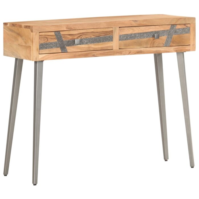 Table console 90 x 30 x 75 cm Bois d'acacia massif – Image 8
