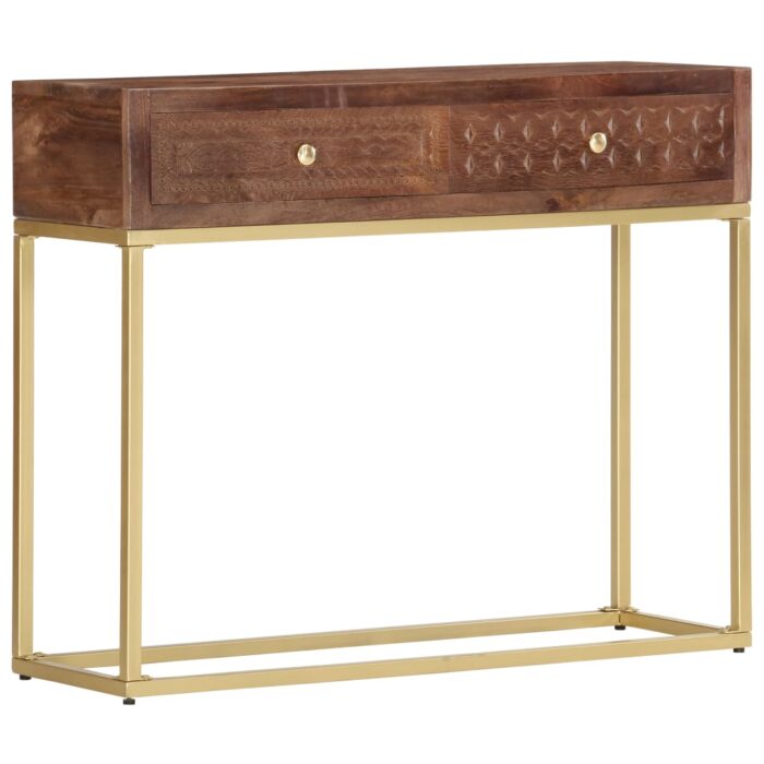Table console 90 x 30 x 75 cm Bois de manguier massif – Image 10