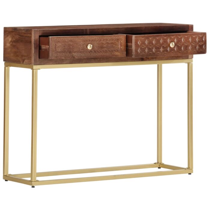 Table console 90 x 30 x 75 cm Bois de manguier massif – Image 2