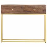 Table console 90 x 30 x 75 cm Bois de manguier massif – Image 3