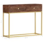 Table console 90 x 30 x 75 cm Bois de manguier massif – Image 6
