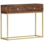 Table console 90 x 30 x 75 cm Bois de manguier massif – Image 7
