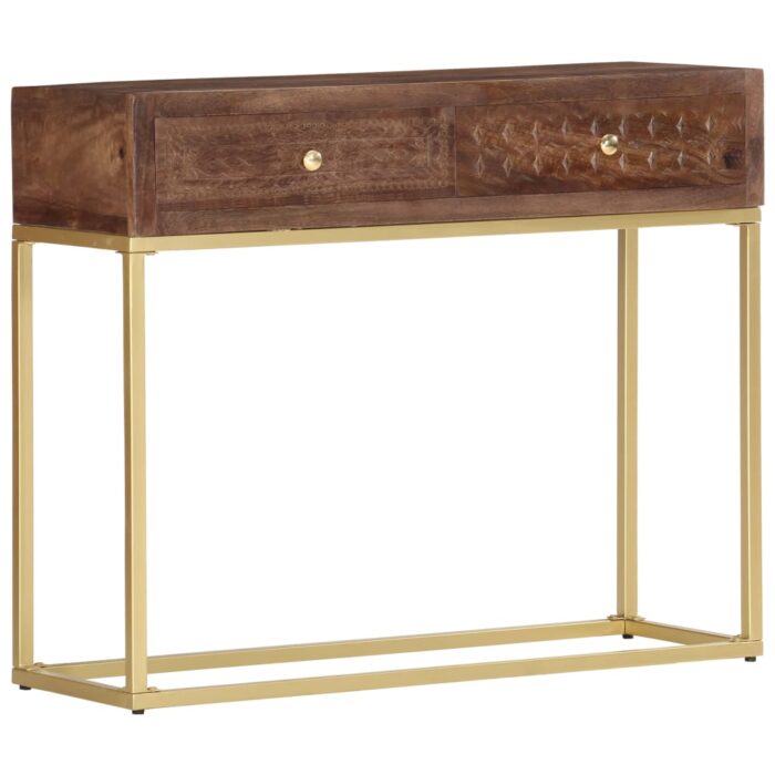 Table console 90 x 30 x 75 cm Bois de manguier massif – Image 7