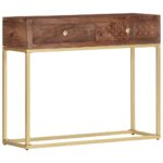 Table console 90 x 30 x 75 cm Bois de manguier massif – Image 9
