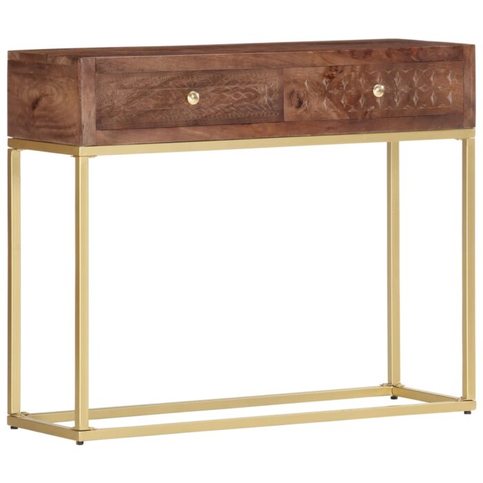 Table console 90 x 30 x 75 cm Bois de manguier massif – Image 9