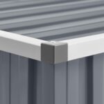 Abri de jardin Gris 195x198x159 cm Acier galvanisé – Image 2
