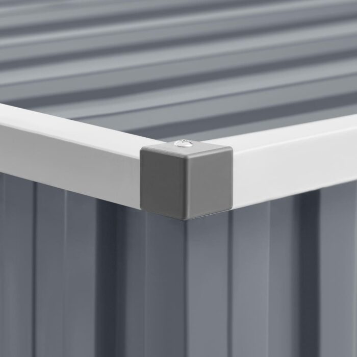 Abri de jardin Gris 195x198x159 cm Acier galvanisé – Image 2