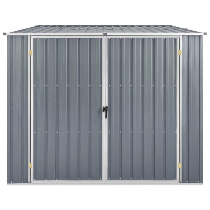 Abri de jardin Gris 195x198x159 cm Acier galvanisé – Image 3