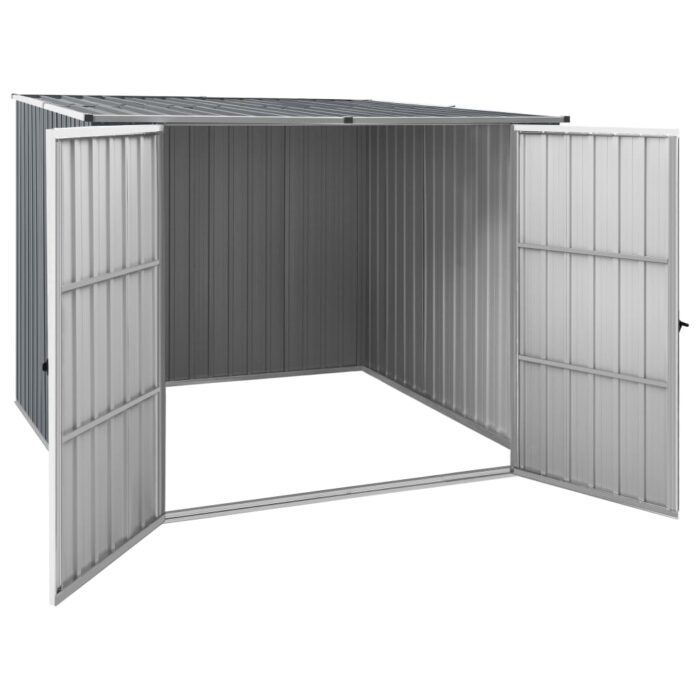 Abri de jardin Gris 195x198x159 cm Acier galvanisé – Image 4