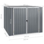 Abri de jardin Gris 195x198x159 cm Acier galvanisé – Image 7