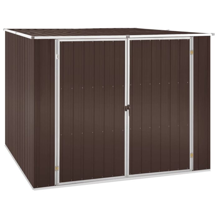 Abri de jardin Marrron 195x198x159 cm Acier galvanisé – Image 1