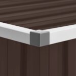 Abri de jardin Marrron 195x198x159 cm Acier galvanisé – Image 2