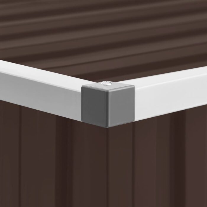 Abri de jardin Marrron 195x198x159 cm Acier galvanisé – Image 2