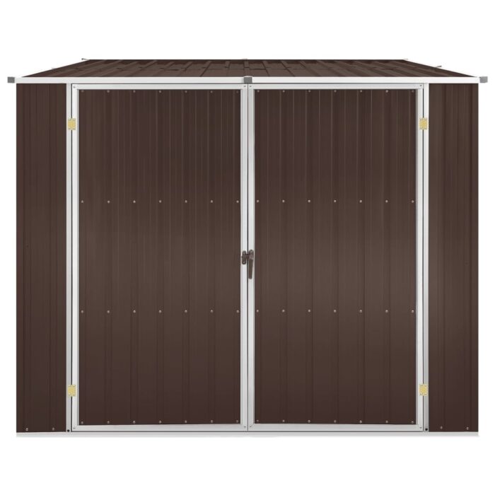 Abri de jardin Marrron 195x198x159 cm Acier galvanisé – Image 3