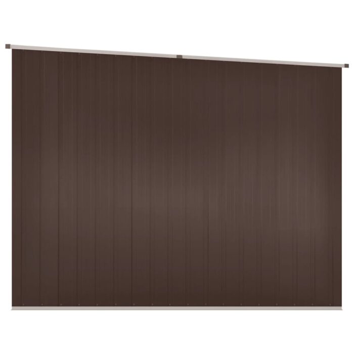 Abri de jardin Marrron 195x198x159 cm Acier galvanisé – Image 5