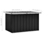Boîte de rangement de jardin Anthracite 109x67x65 cm – Image 7