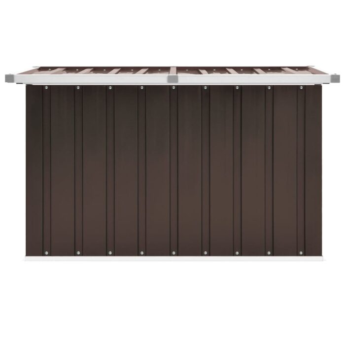 Boîte de rangement de jardin Marron 109x67x65 cm – Image 2