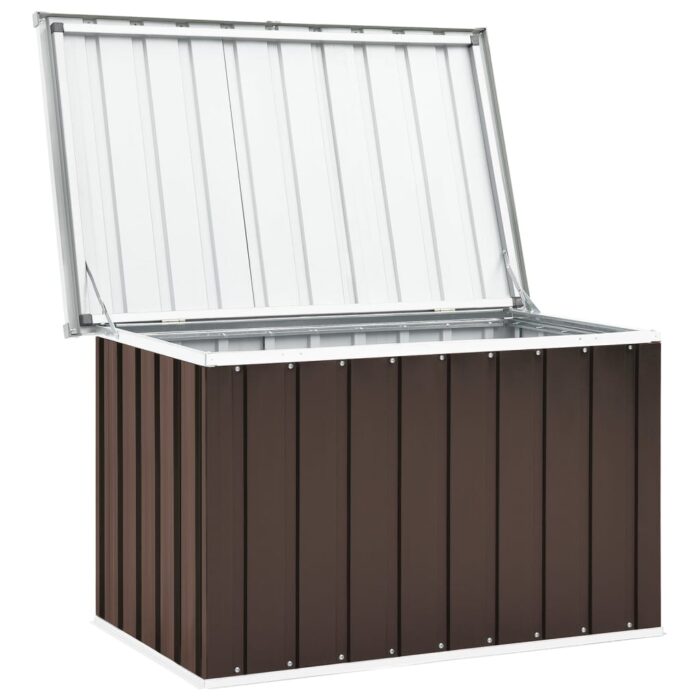 Boîte de rangement de jardin Marron 109x67x65 cm – Image 4