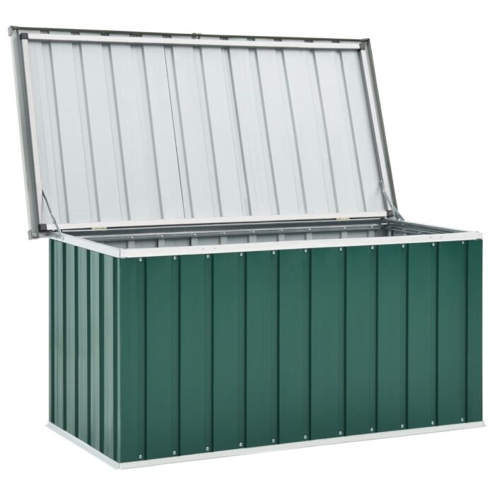 Boîte de rangement de jardin Vert 129x67x65 cm – Image 5