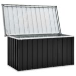 Boîte de rangement de jardin Anthracite 129x67x65 cm – Image 2