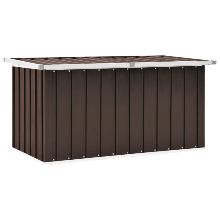 Boîte de rangement de jardin Marron 129x67x65 cm – Image 1