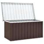 Boîte de rangement de jardin Marron 129x67x65 cm – Image 2