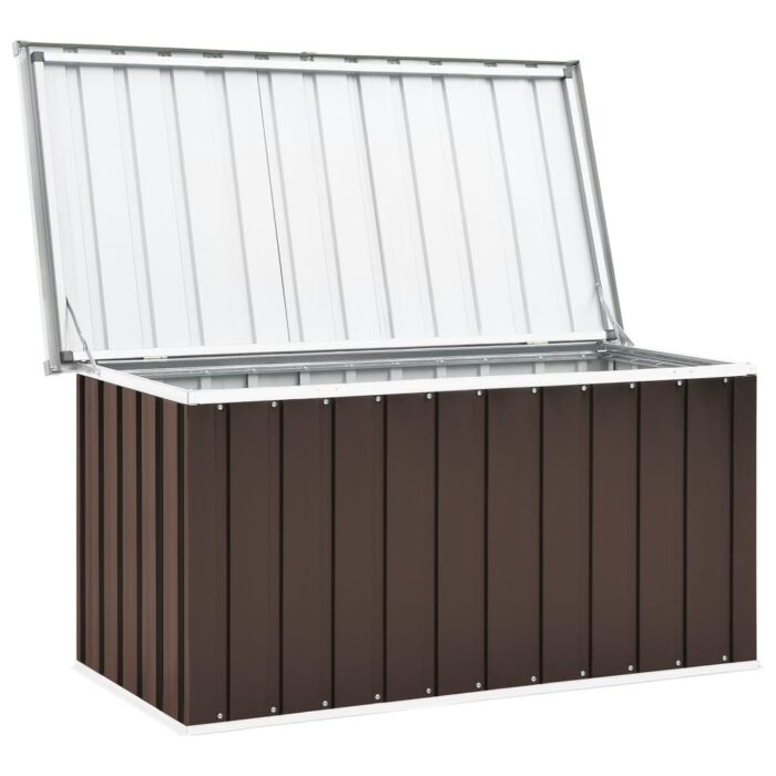 Boîte de rangement de jardin Marron 129x67x65 cm – Image 2