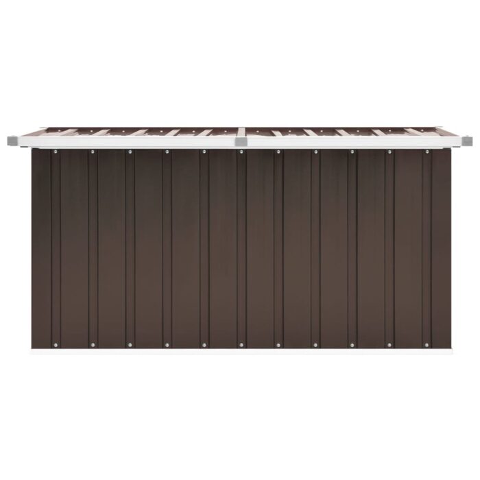 Boîte de rangement de jardin Marron 129x67x65 cm – Image 3