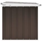Boîte de rangement de jardin Marron 129x67x65 cm – Image 4