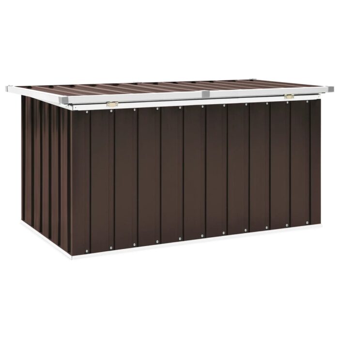 Boîte de rangement de jardin Marron 129x67x65 cm – Image 5