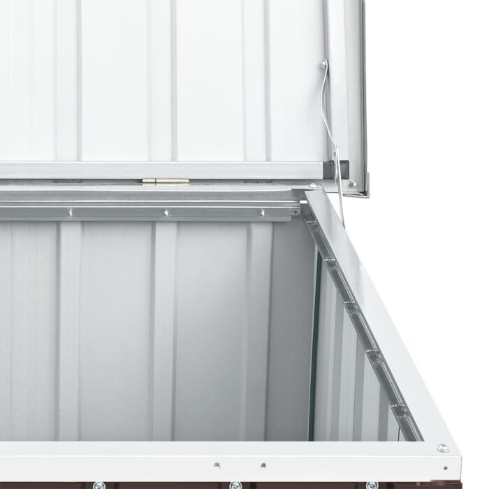 Boîte de rangement de jardin Marron 129x67x65 cm – Image 6