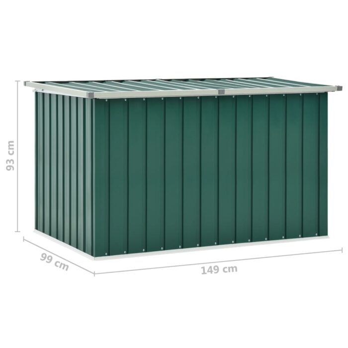 Boîte de rangement de jardin Vert 149x99x93 cm – Image 7