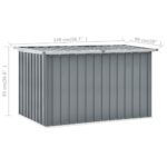 Boîte de rangement de jardin Gris 149x99x93 cm – Image 7