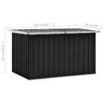 Boîte de rangement de jardin Anthracite 149x99x93 cm – Image 7