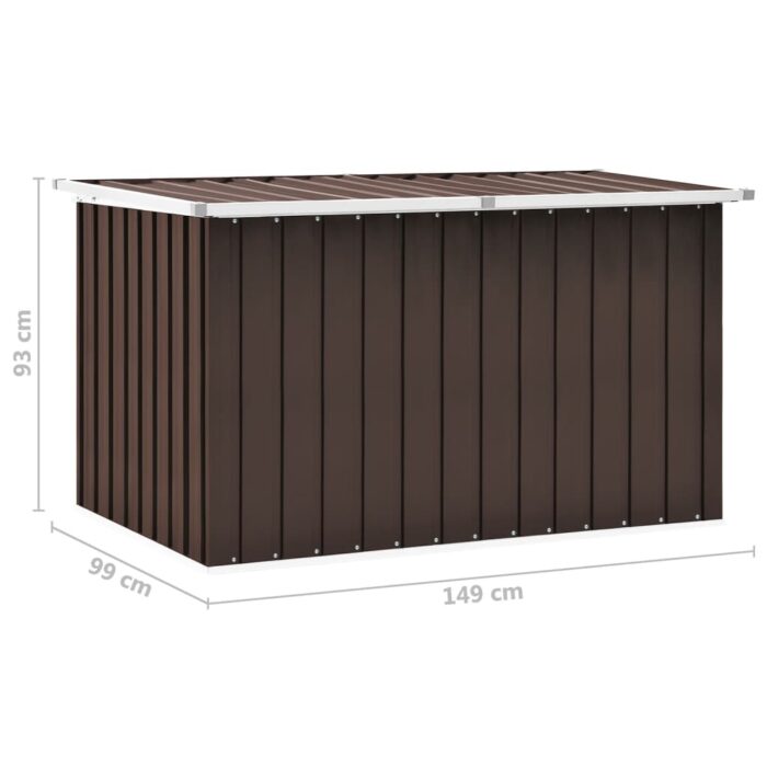 Boîte de rangement de jardin Marron 149x99x93 cm – Image 7