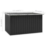 Boîte de rangement de jardin Anthracite 171x99x93 cm – Image 7