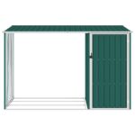Abri à bois de jardin Vert 245x98x159 cm Acier galvanisé – Image 2