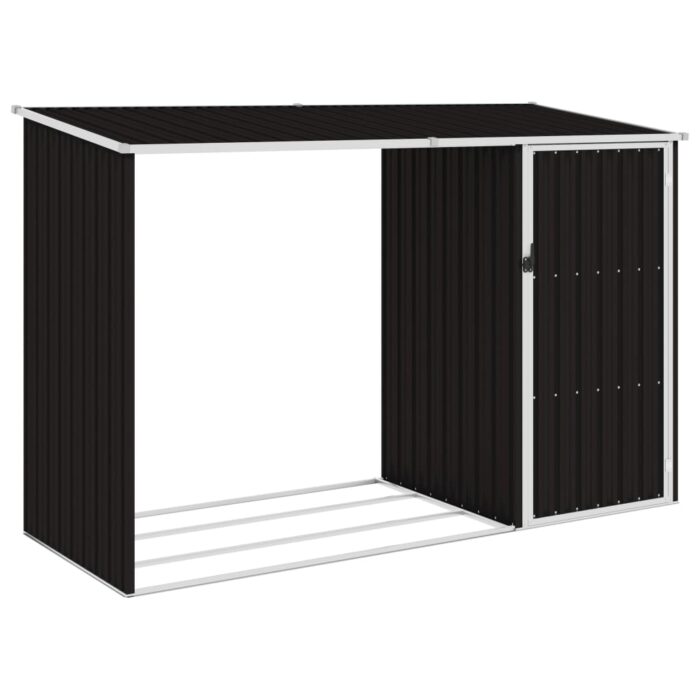 VXL8719883811468_a_en_hd_1.jpg Abri à bois de jardin Marron 245x98x159 cm Acier galvanisé – Image 1