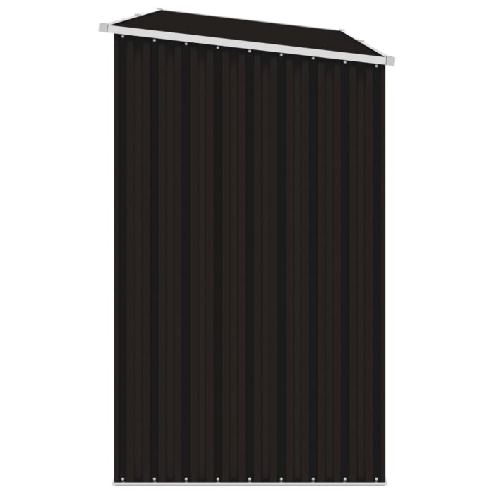 Abri à bois de jardin Marron 245x98x159 cm Acier galvanisé – Image 3