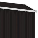 Abri à bois de jardin Marron 245x98x159 cm Acier galvanisé – Image 5