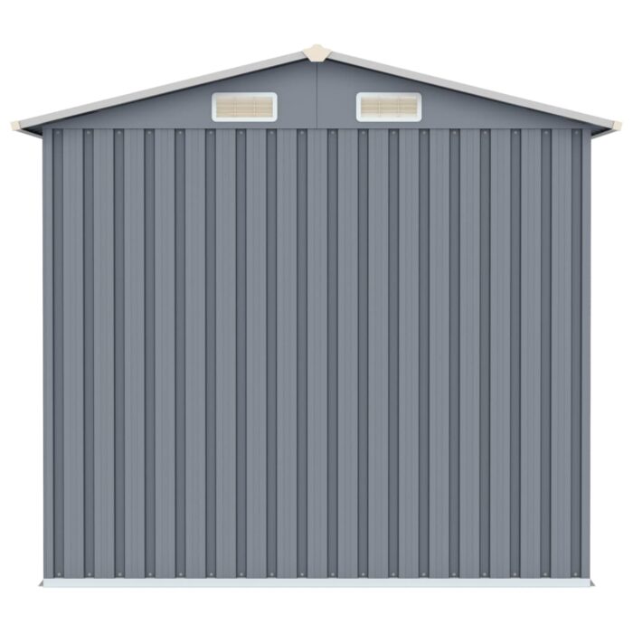 Abri de jardin Gris 205x129x183 cm Acier galvanisé – Image 5