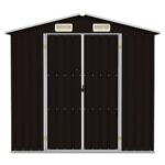 Abri de jardin Marron 205x129x183 cm Acier galvanisé – Image 3