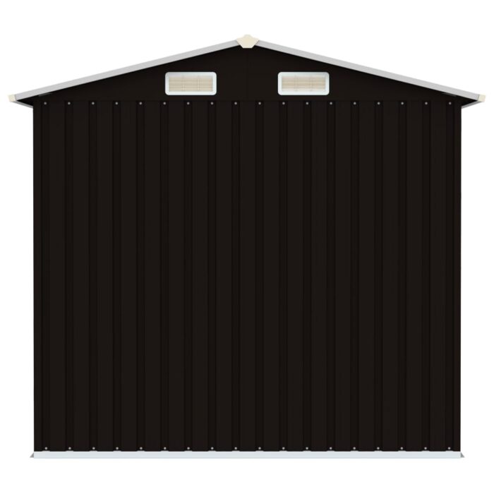 Abri de jardin Marron 205x129x183 cm Acier galvanisé – Image 5