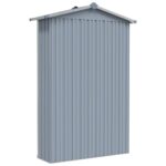 Abri de jardin Gris 116x45x175 cm Acier galvanisé – Image 5