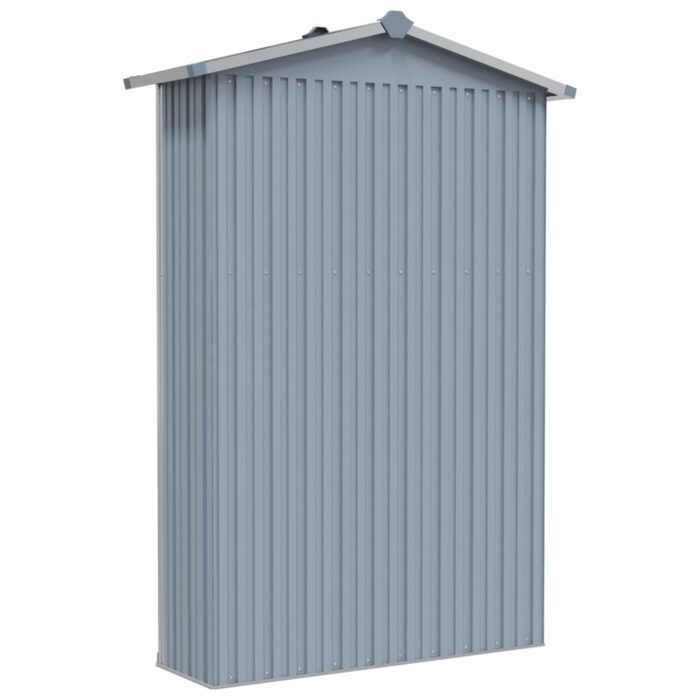 Abri de jardin Gris 116x45x175 cm Acier galvanisé – Image 5